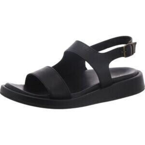 Vionic MADERA Black Leather Open Toe Slingback Ankle Strap Shoes 11